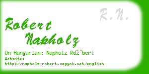 robert napholz business card